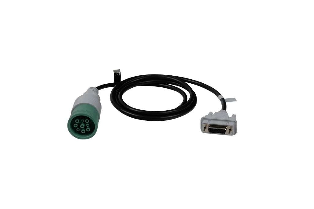 DEUTSCH 9-PIN (SAE 1939) TYPE 2 GREEN (V9) DIAGNOSTICS CABLE, RP1210, JDC227.9